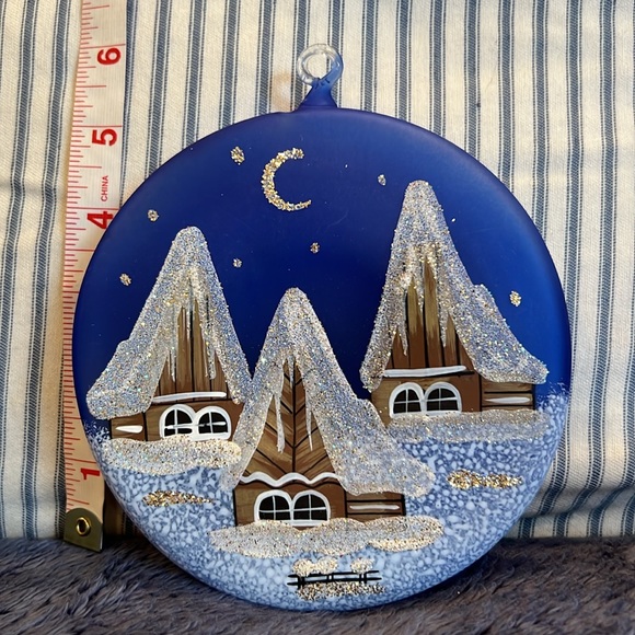 4 Hand Blown & Painted Large Glass Christmas Ornaments - Picture 3 of 16